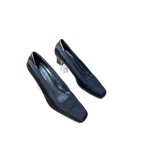 NATURALIZER WOMEN'S BLACK LEATHER AND FABRIC SLIP-ON PUMPS SZ 8.5 - Picture 2 of 7